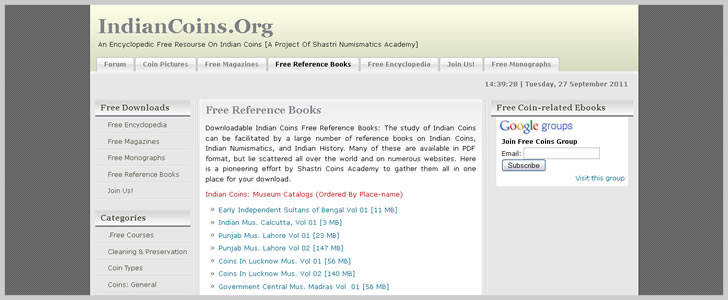 IndianCoins.Org - Free Reference Books