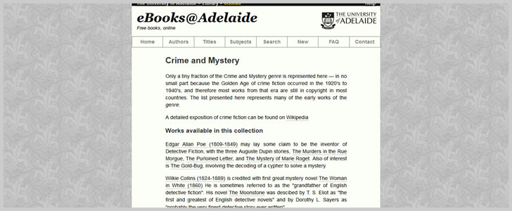 Ebooks.adelaide.edu.au (Mystery & Detective)