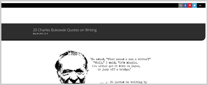 20 Charles Bukowski Quotes on Writing 