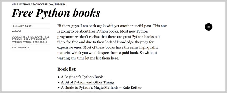 49 Free Python Ebooks