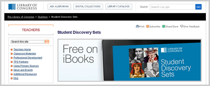 Student Discovery Sets - Free iBooks