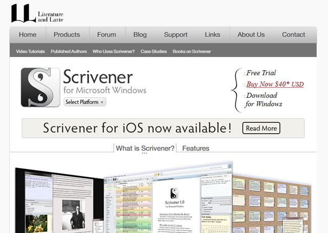 Visit the site - Scrivener