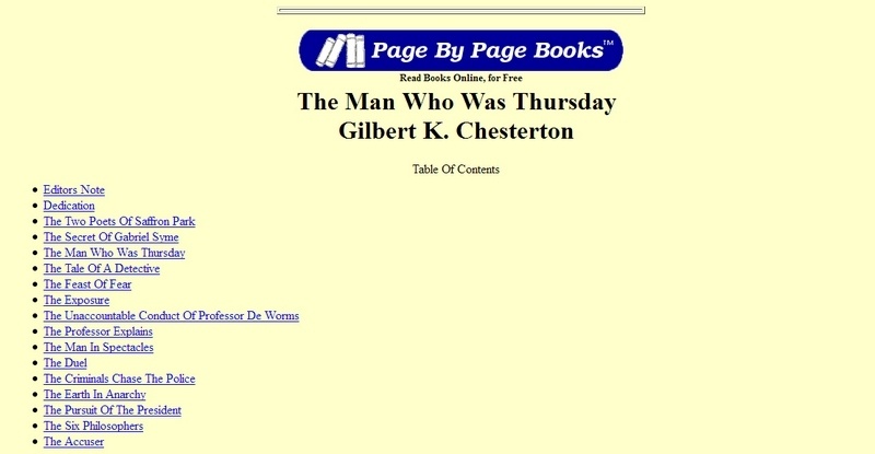 The Man Who Was Thursday by Gilbert K. Chesterton