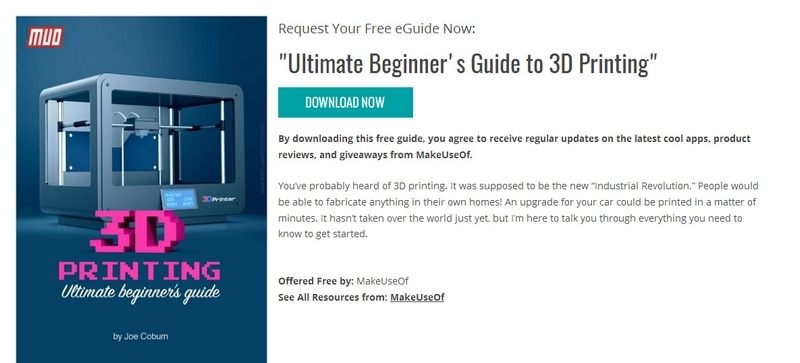 Ultimate Beginner's Guide to 3D Printing by MakeUseOf 