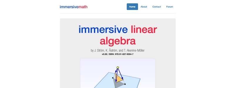Immersive Linear Algebra by J. Strom, K. Astrom, T. Akenine-Moller 