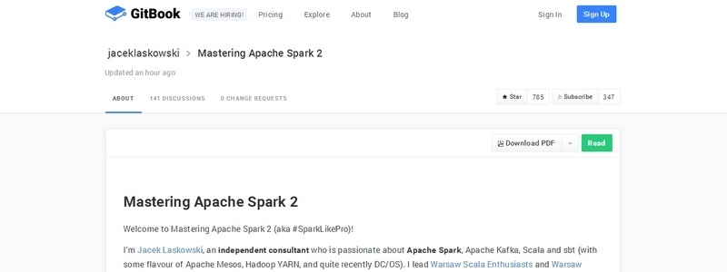 Mastering Apache Spark 2.0 by Jacek Laskowski 