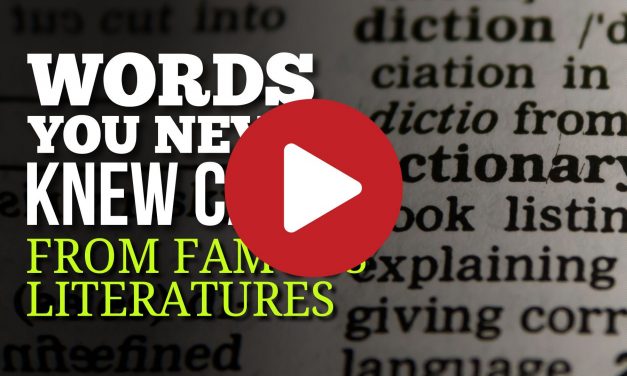 (Video) 15 Words You Never Knew Came From Famous Literatures