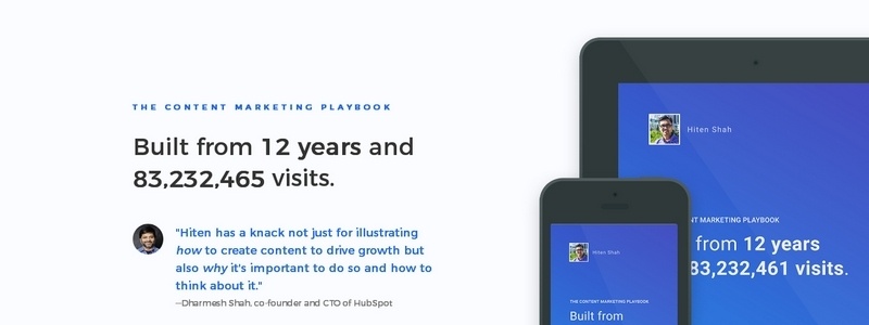 Content Marketing Playbook by Hiten Shah