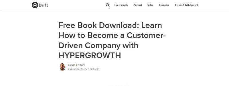 Hyper Growth - Learn How to Become a Customer-Driven Company by David Cancel