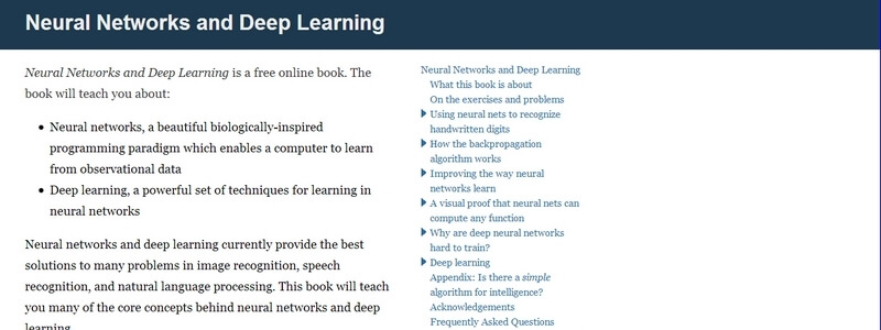 Neural Networks and Deep Learning by Michael Nielsen