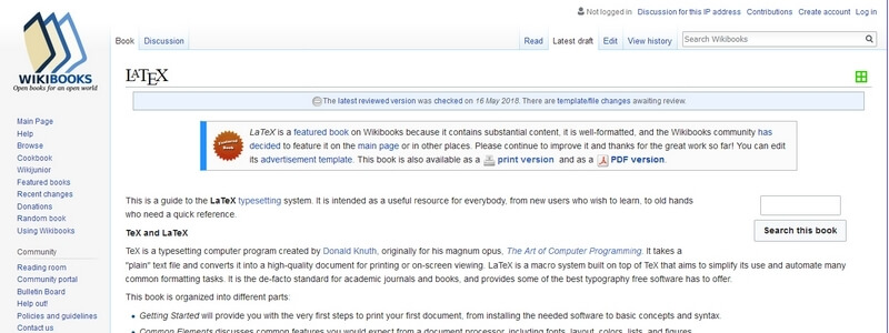 Latex by Wikibooks