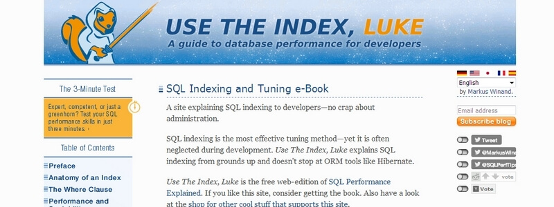 SQL Indexing and Tuning by Markus Winand 