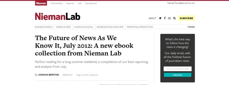 The Future of News As We Know It by Nieman Journalism Lab