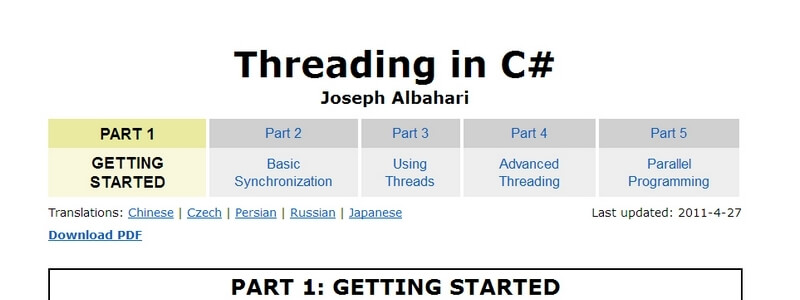 Threading in C#  by Joseph Albahari 