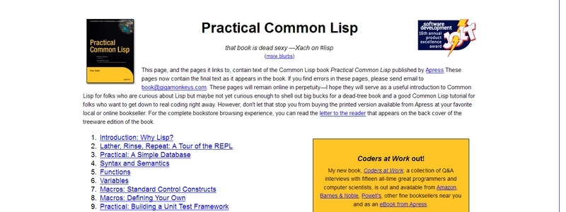 Practical Common Lisp by Peter Seibel 
