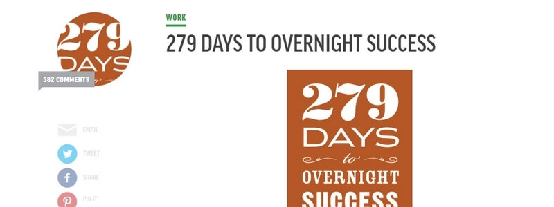 279 Days to Overnight Success: An Unconventional Journey to Full-Time Writing by Chris Guillebeau