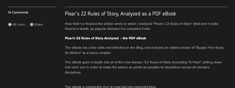Pixar’s 22 Rules of Story by Stephan Vladimir Bugaj 