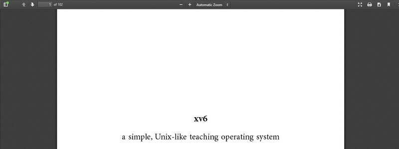 xv6: A Simple, Unix-like Teaching Operating System by Russ Cox, Frans Kaashoek, Robert Morris