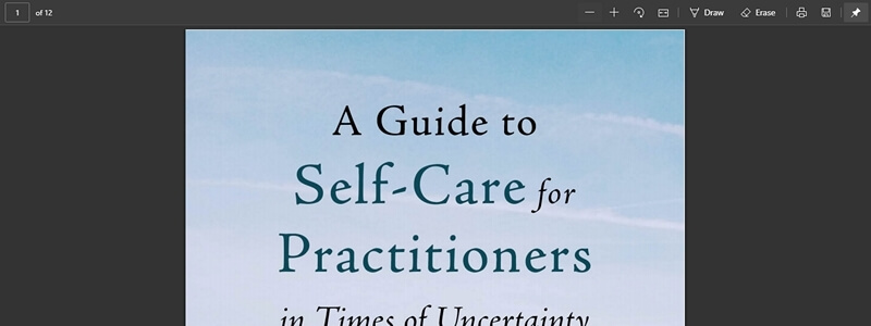 A Guide to Self-Care for Practitioners in Times of Uncertainty