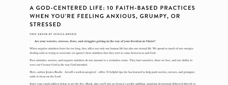 A God-Centered Life - 10 Faith-based Practices When You’re Feeling Anxious, Grumpy, Or Stressed