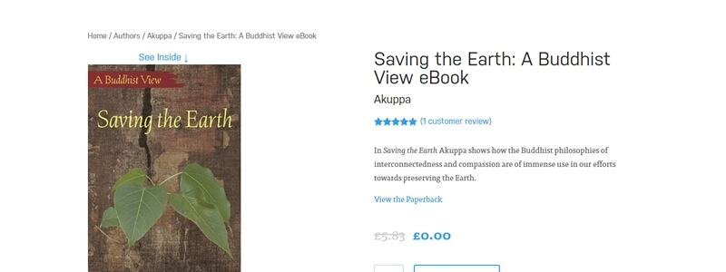 Saving the Earth - A Buddhist View